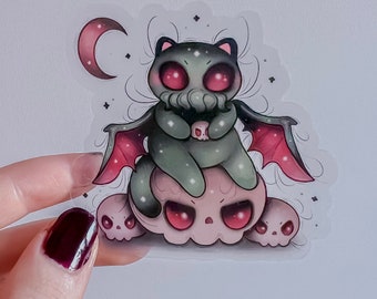 Cthulhu Cat Transparent Sticker