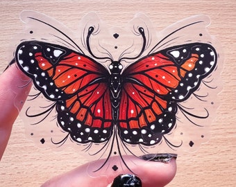 Monarch Butterfly Transparent Sticker