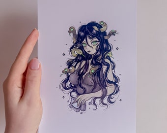 Medusa (new Version) A5 Print | Greek Gods and Goddesses