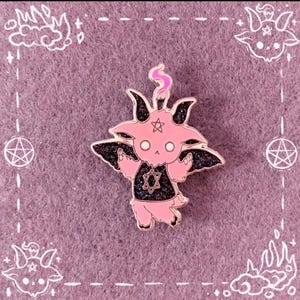 Baby Baphomet Glitter Hard Enamel Pin (0.8“)