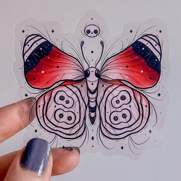 Eighty Eight Schmetterling Transparente Aufkleber