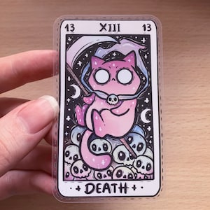 Death Tarot Card Transparent Sticker