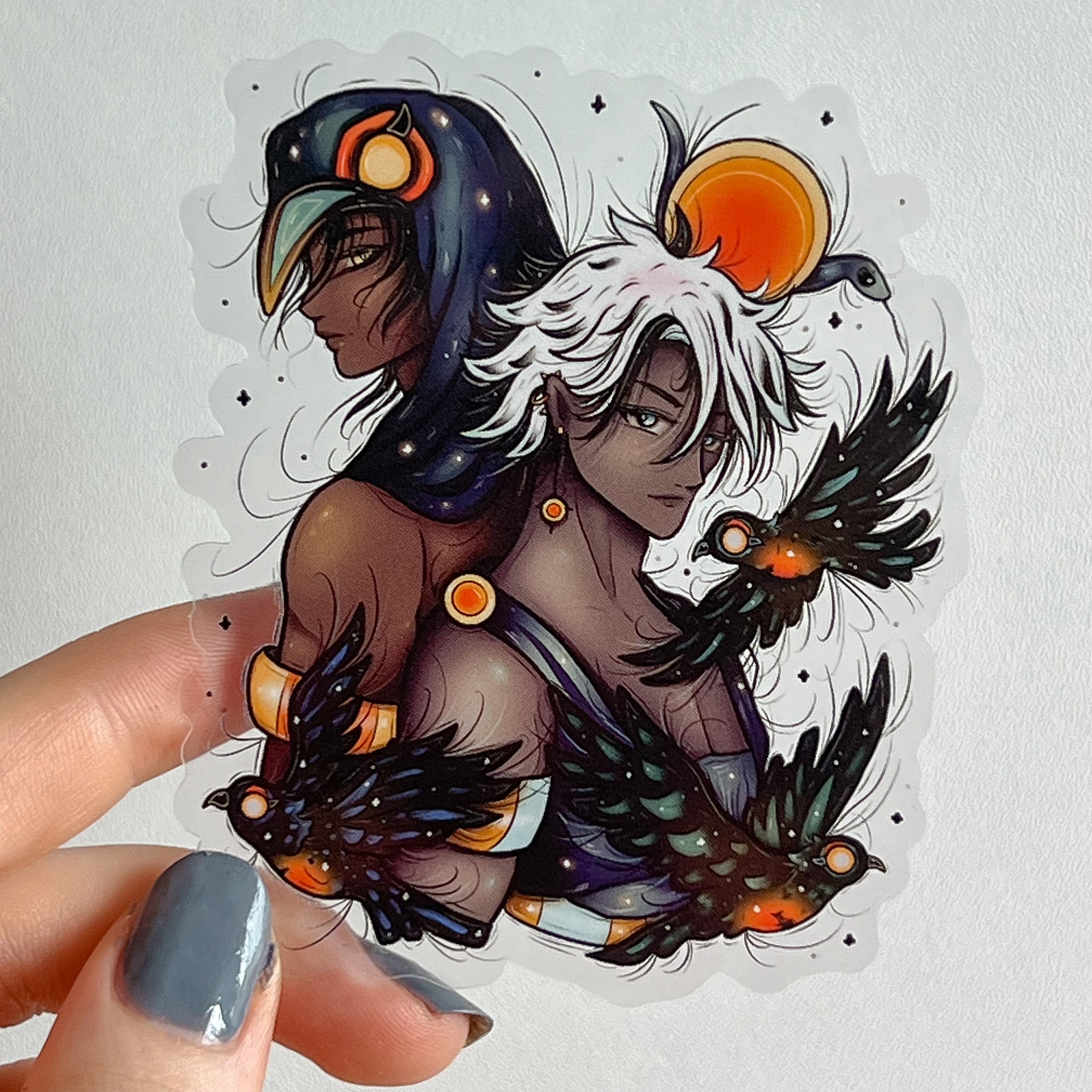 Horus und Ra Transparenter Sticker | Ägypten Götter und Göttinnen