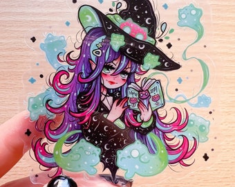 Luwanda the Spooky Story Witch Transparenter Sticker