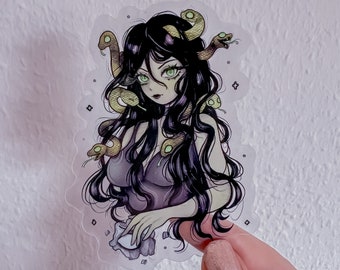 Medusa transparent sticker | Greek gods and goddesses