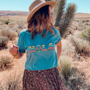 Hola tshirt/ cute Hispanic hello Spanish greetings/ travel tee