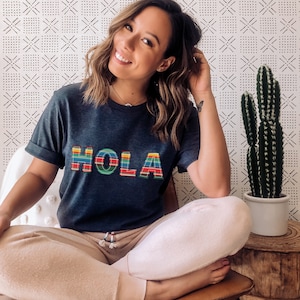 Hola tshirt/ Spanish saying tshirt/ hello tshirt/ unisex Spanish tshirt/ hola tee/ hola shirt / graphic tee