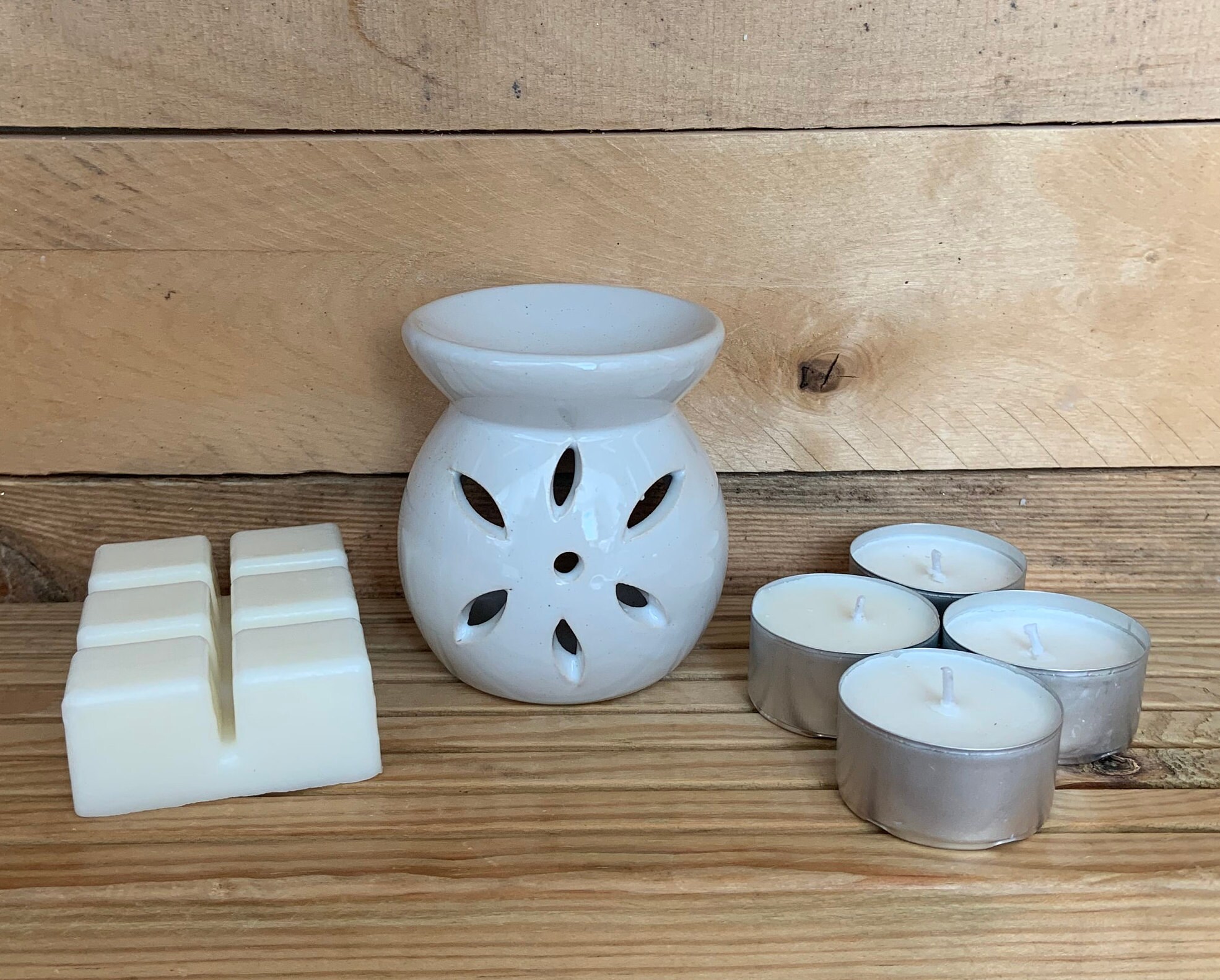 Mini Burner with Homemade Wax Melt Clamshell and Tea Lights Etsy