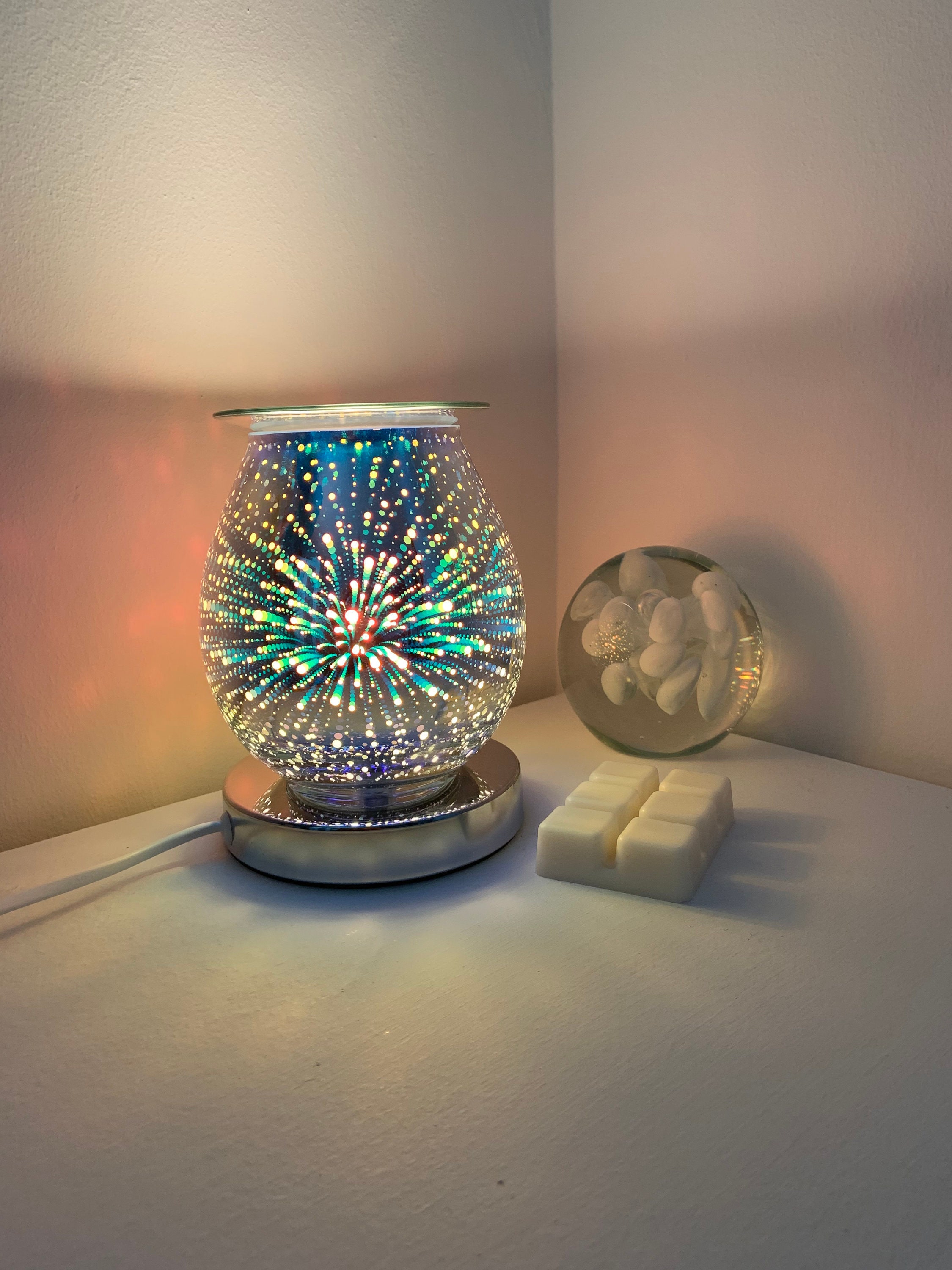 Firework Electric Aroma Lamp with Homemade Vegan Soy Wax Etsy