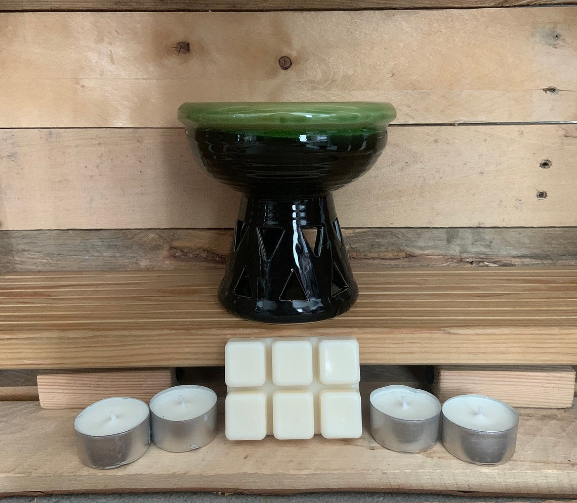 Deep Bowl Wax Burner with Homemade Clamshell Wax Melt Etsy