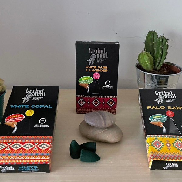 Tribal Soul Jumbo Backflow Incense Cones- Set 1