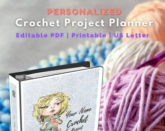 Personalized Crochet Project Planner | Editable PDF | Project Organizer | Printable Planner | Instant Digital Download