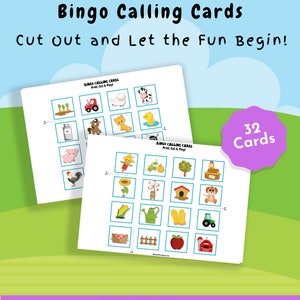 Barnyard Bingo and Match Game | Kid's Party Game | Family Activity | 20 ...