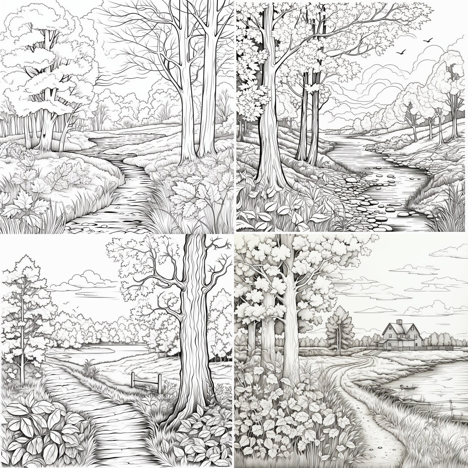 Landscapes: an Adult Coloring Book Filled With Images of 25 Amazing ...