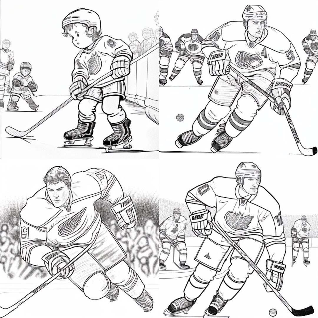 Hockey Coloring Book For Boys Age 8-12: Super Gift For Kids Who Loves NHL  Sports League And Ice Hockey, Analytics, De Rue, Wars, Markers, Teen, Guide by Bart Jan