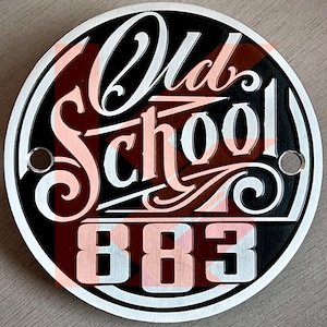 Harley Sportster 883 Ignition Cover – Deep Engraved Aluminum – Old School