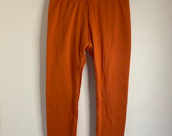 Handmade Children's Orange Cotton Jersey Leggings