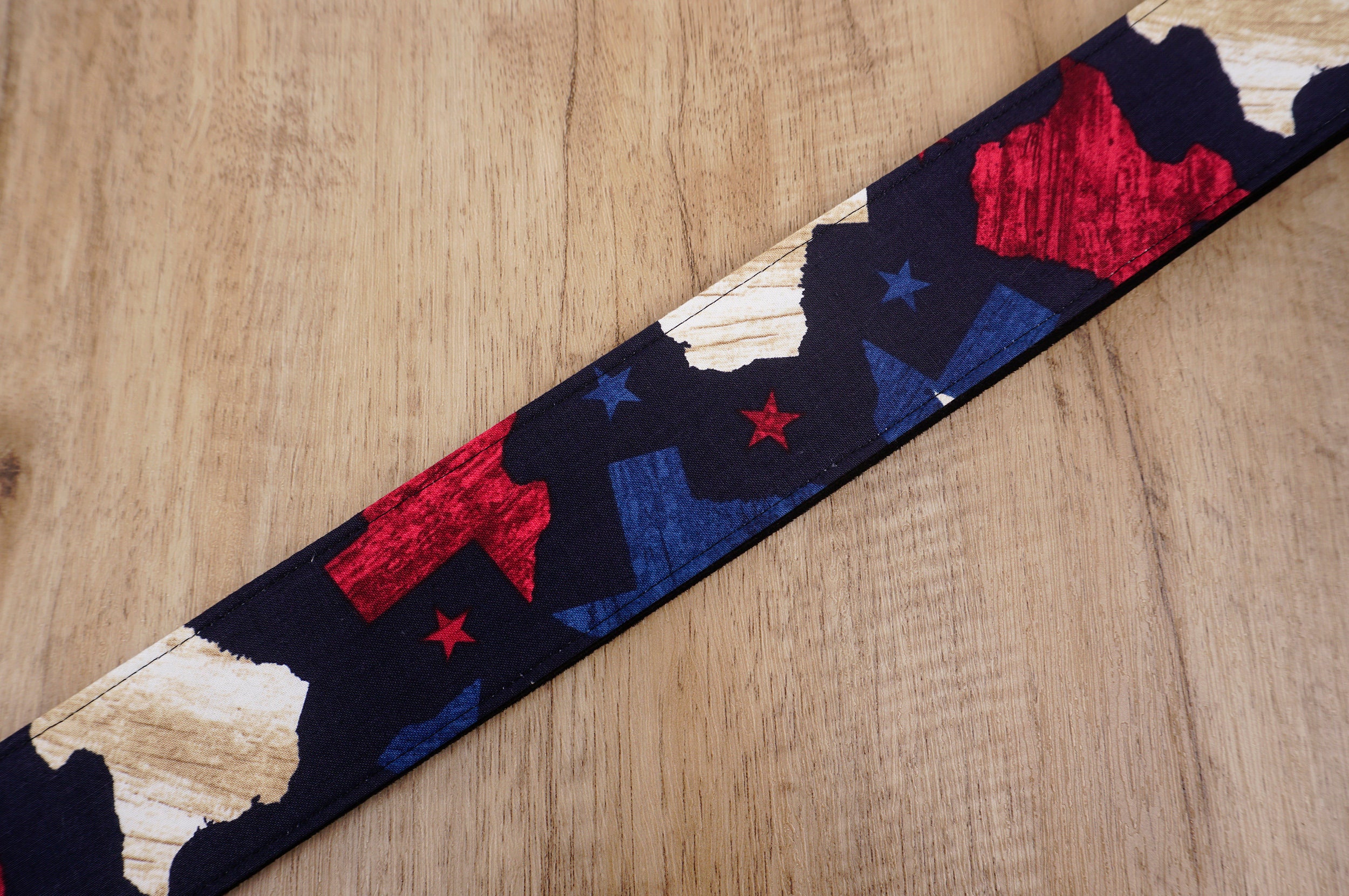 Personalized American Flag Guitar Strap With Leather Ends for Etsy