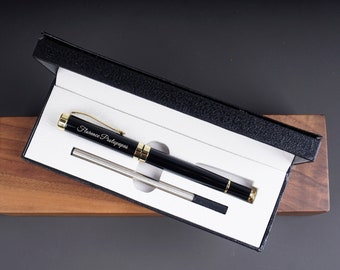 Personalized Black Signature Ballpoint Pen Gift Box Set