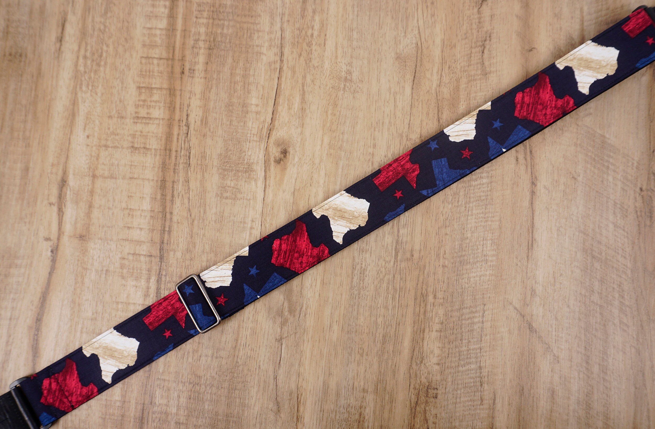 Personalized American Flag Guitar Strap With Leather Ends for - Etsy