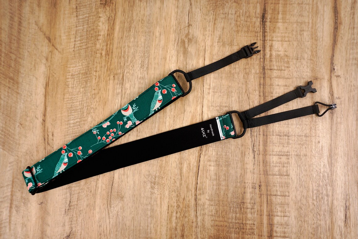 Green bird clipon ukulele hook strap vintage ukulele strap Etsy