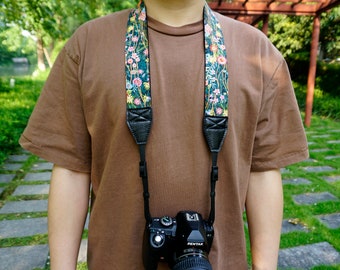 Personalized camera strap with secret garden printed, canon/nikon/sony camera strap, dslr camera strap,