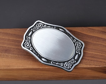 Custom vintage belt buckle with your logo or design, Western vintage cowboy belt buckle for groomsman, him