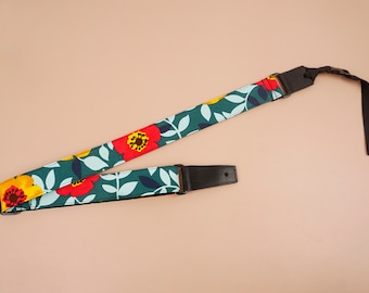 Personalized flowers ukulele strap | floral ukulele strap | ukulele gifts | friend gifs