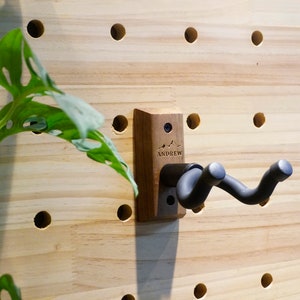 Personalized walnut guitar hanger wall mount with engraved, ukulele hanger