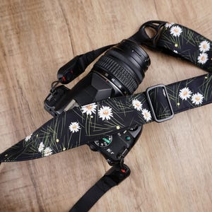 personalized adjustable Quick-Release daisy floral printed Camera Strap for canon/nikon/sony/fuji/ricoh/pentax/panasonic, dslr camera strap