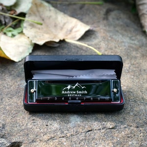 Personalized Stainless Steel Diatonic Harmonica, 10 Holes C Key Beginner Blues Harmonica for Kids Children Adults Students