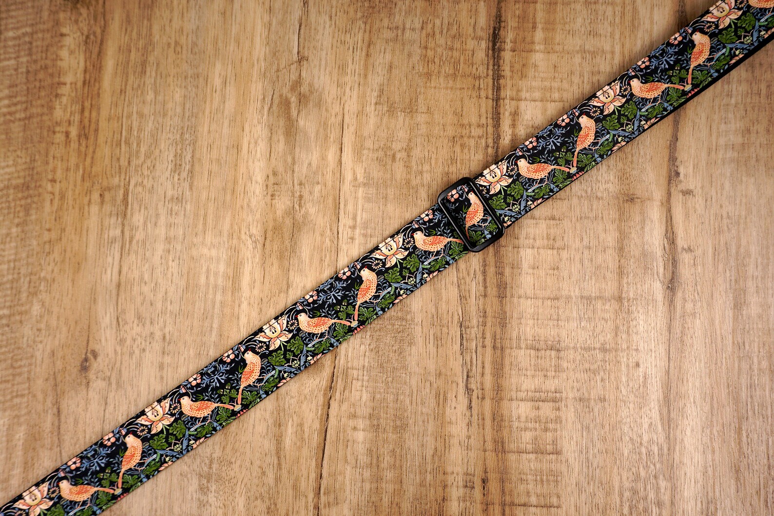 Yellow Bird Clipon Ukulele Hook Strap Vintage Ukulele Strap No Button