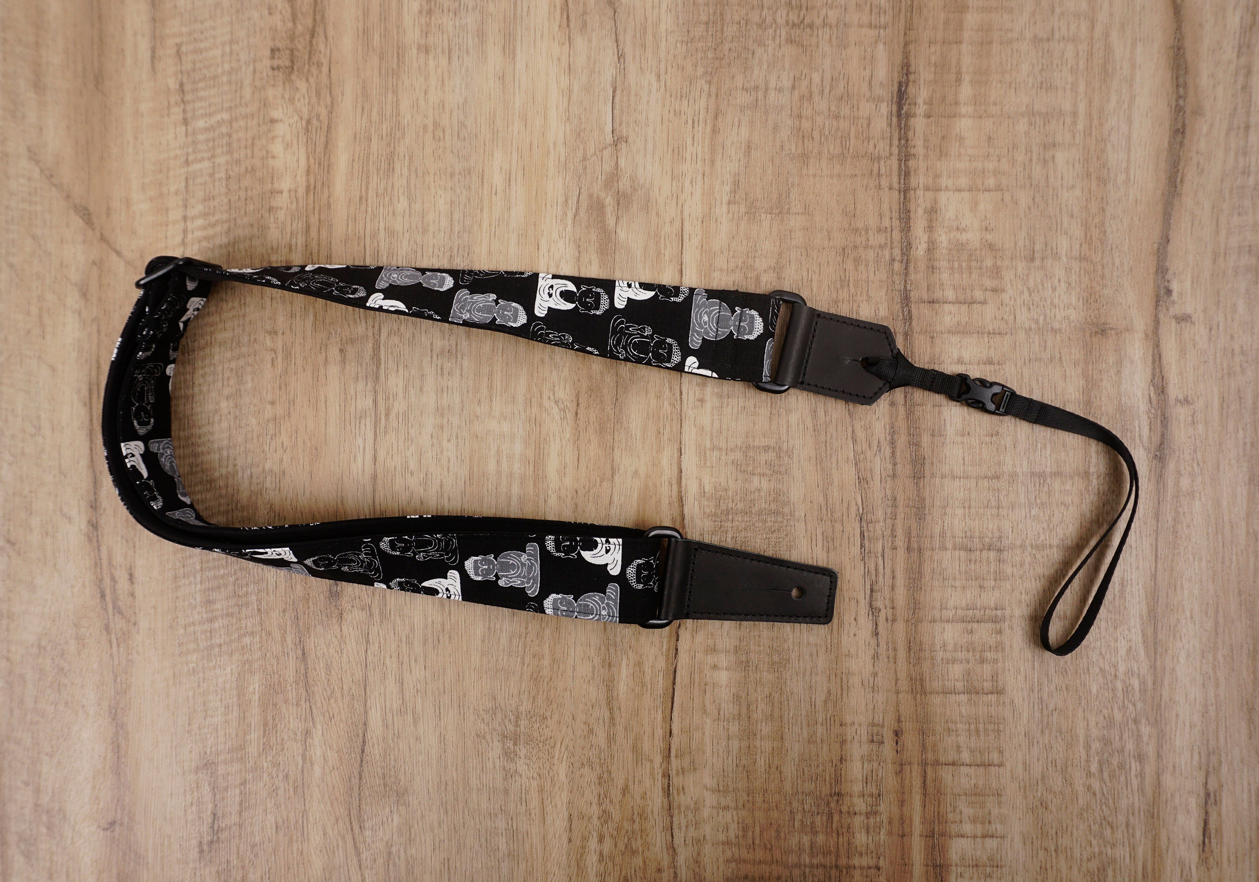 Personalized Buddha Ukulele Shoulder Strap With Leather Ends Etsy