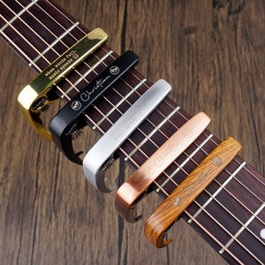 Personalized engraved Guitar Capo & Guitar Pick, perfect Gift for Guitarists/Musician, custom guitar capo