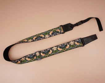 Personalized vintage ukulele strap | bird ukulele strap | boho ukulele strap | green ukulele strap | graduation gift