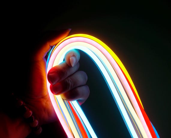 USB Neon Flex Light Strip 5V For DIY – Flexible Silicone Atmosphere Lighting, Cuttable DIY Rope Light, Waterproof IP65, 10 Colors