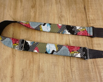 personalized  Japanese culture printed guitar strap | japan guitar strap | vintage guitar strap | guitar gifts, fathers day gift