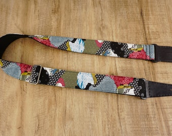 Correa de guitarra personalizada con estampado de cultura japonesa / correa de guitarra japonesa / correa de guitarra vintage / regalos de guitarra, regalo del Día del Padre