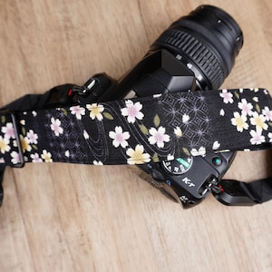 personalized adjustable Quick-Release cherry floral printed Camera Strap for canon/nikon/sony/fuji/ricoh/pentax/panasonic, dslr camera strap