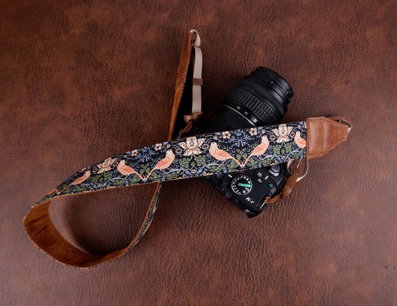 personalized quick-release vintage bird camera strap for canon/nikon/sony/fuji, mirrorless,dslr, photographer gift, adjustable camera strap