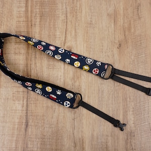 Anime cat clip on ukulele hook strap, no drilling, no button,