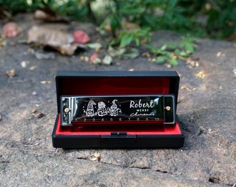 Cadeau de Noël personnalisé Harmonica diatonique, Harmonica blues 10 trous C pour débutants, Enfants, Adultes, Étudiants