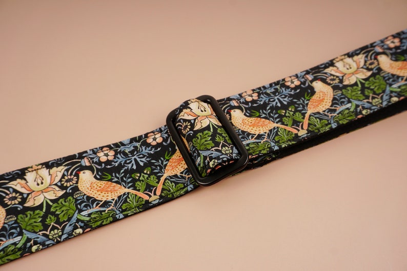 Personalized vintage ukulele strap bird ukulele strap boho ukulele strap green ukulele strap graduation gift image 5