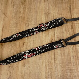 Weeping Cherry blossom floral clip-on ukulele strap with hook, no drilling,no button, mothers day gift image 3