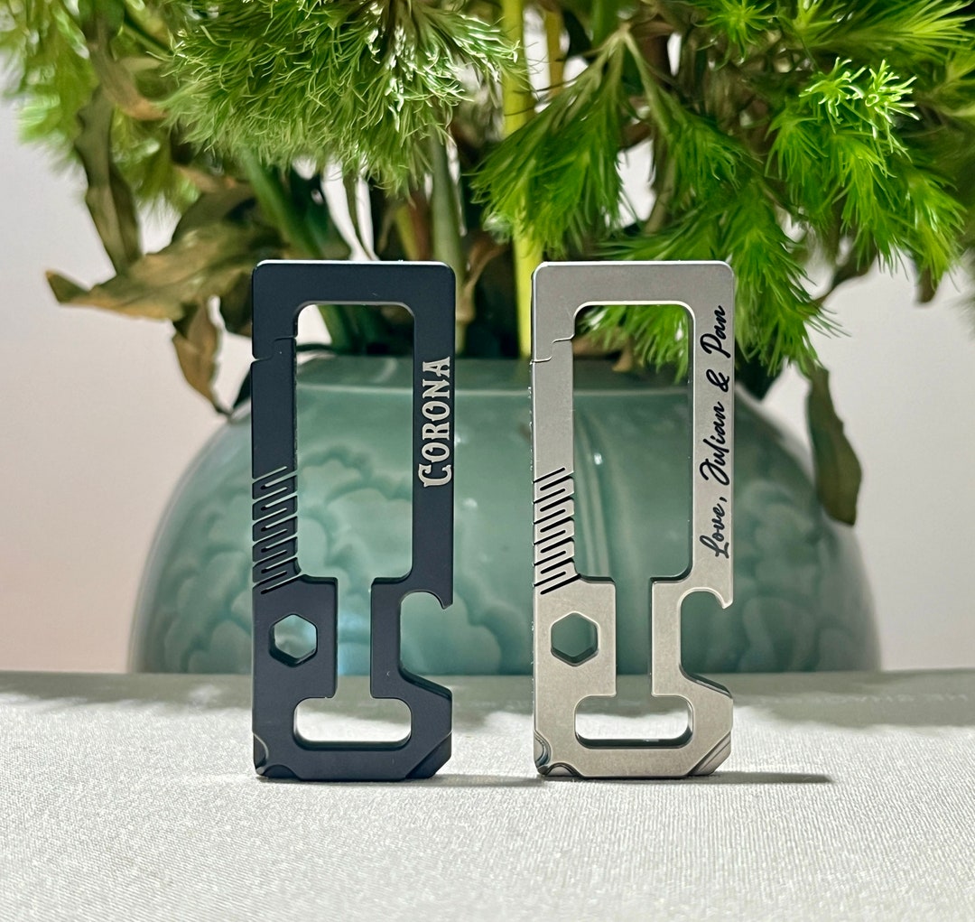 Titanium Keyring Edc Personalized Multi Titanium Keychain, EDC Gear Gift for Him - Etsy