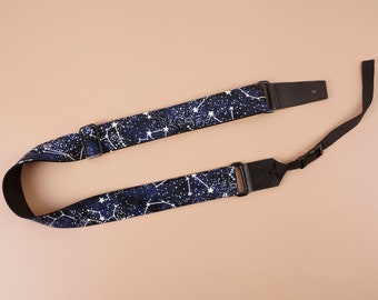 Alça de ombro personalizada para ukulele com ponta de couro e estrela que brilha no escuro, presente de formatura