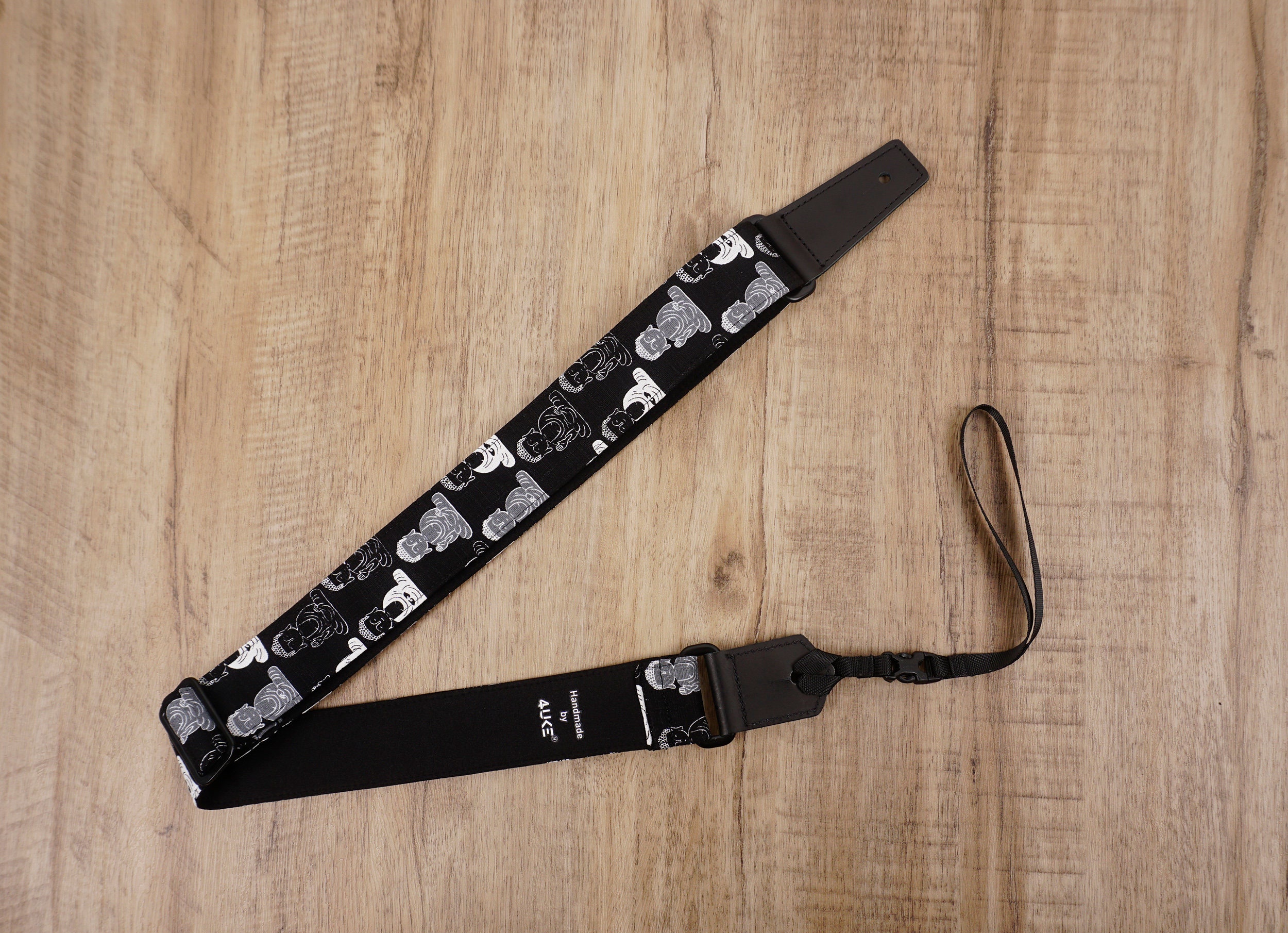 Personalized Buddha Ukulele Shoulder Strap With Leather Ends Etsy