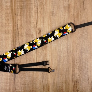 Akita dog clip on ukulele hook strap, no drill, no button,