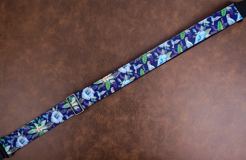 Personalized Hummingbird Guitar Strap With Leather Ends for Etsy