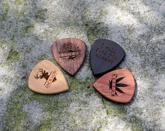 custom wood guitar pick with engraving, personalized guitar pick, Gift for musician, guitar player, Guitar Teacher gift, Gifts for Him, Dad